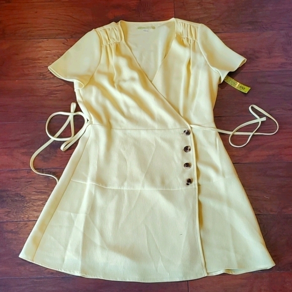 NWT Gianni Bini mini chiffon wrap dress - Picture 3 of 11